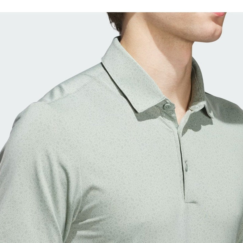 ADIDAS Mens Ultimate365 Mini Bunker Polo Shirt Medium Green Short Sleeve NWT