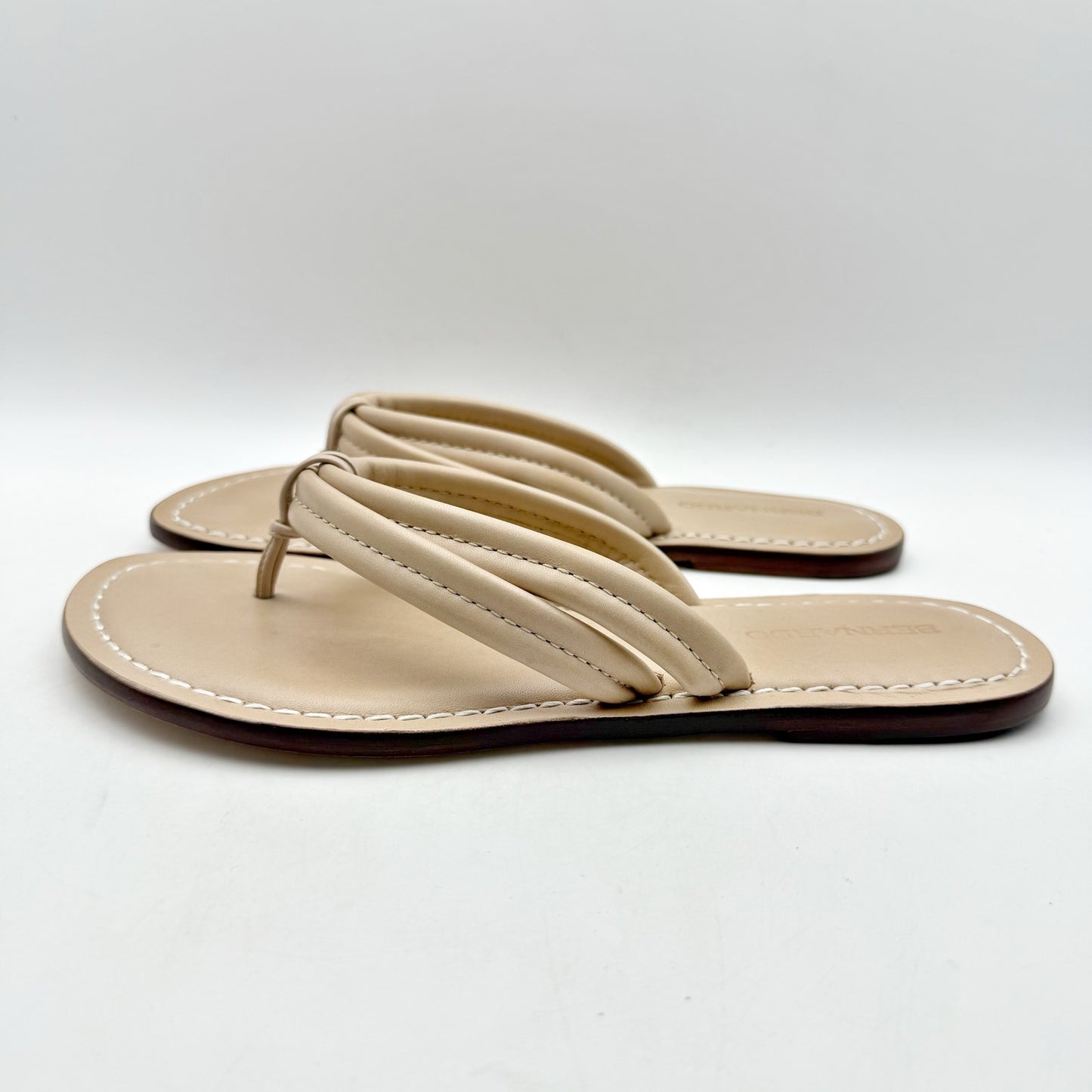 Bernardo Womens Miami Sandals US 8.5 M EU 39 Beige Tan Leather NIB