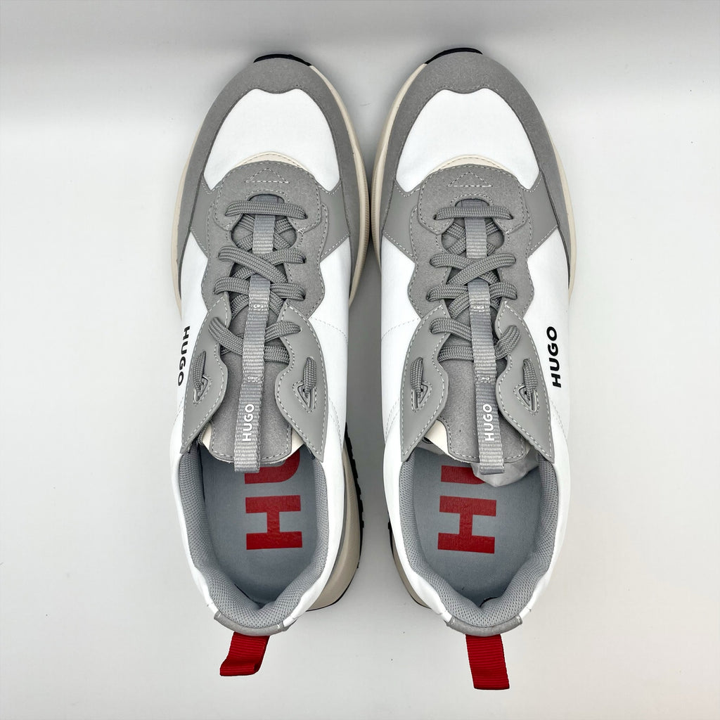 HUGO Mens Kane Runner Casual Sneakers Size 11 EU 44 White Hugo Boss NIB