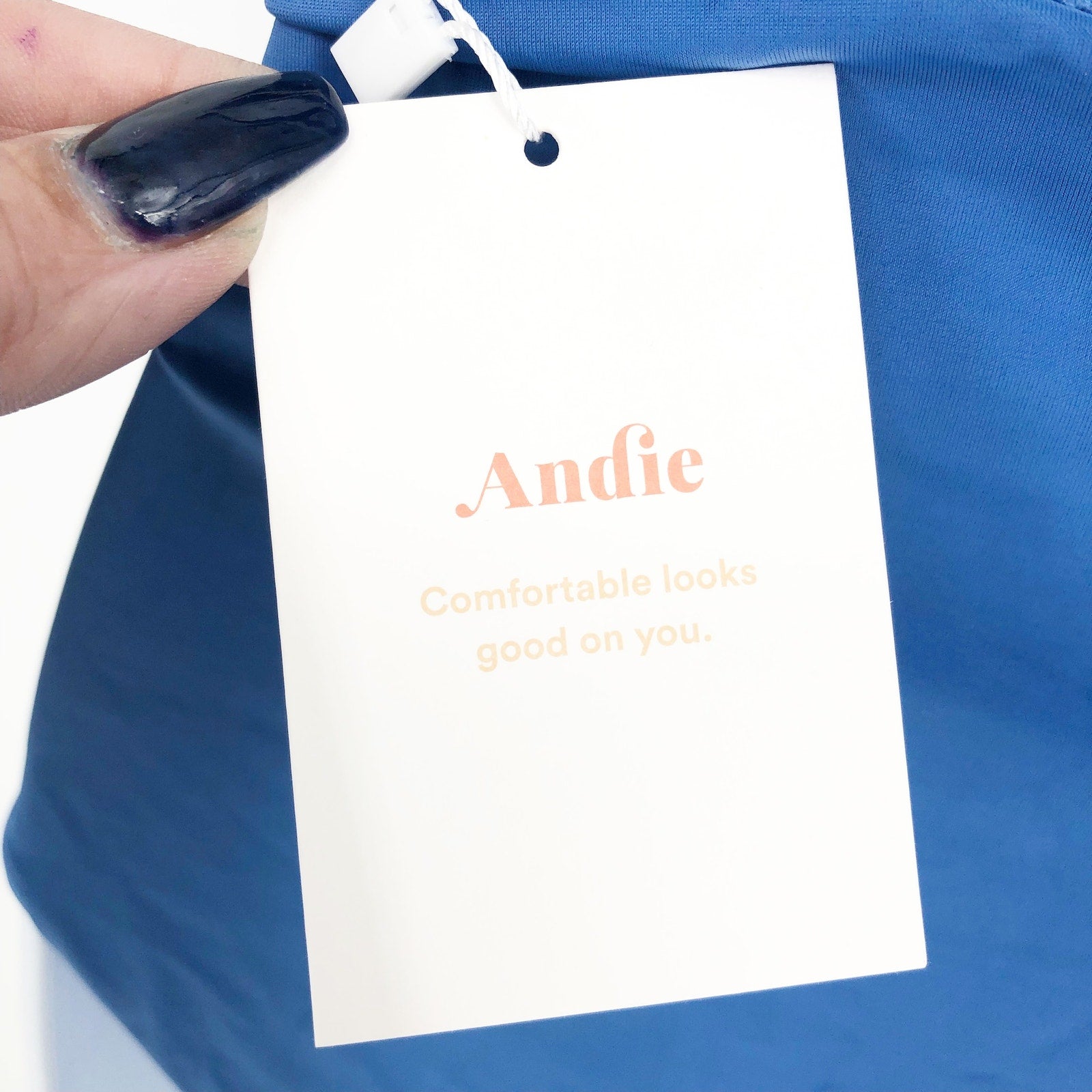 ANDIE SWIM Lagos One Piece Swimsuit Large 12-14 Smooth Blue