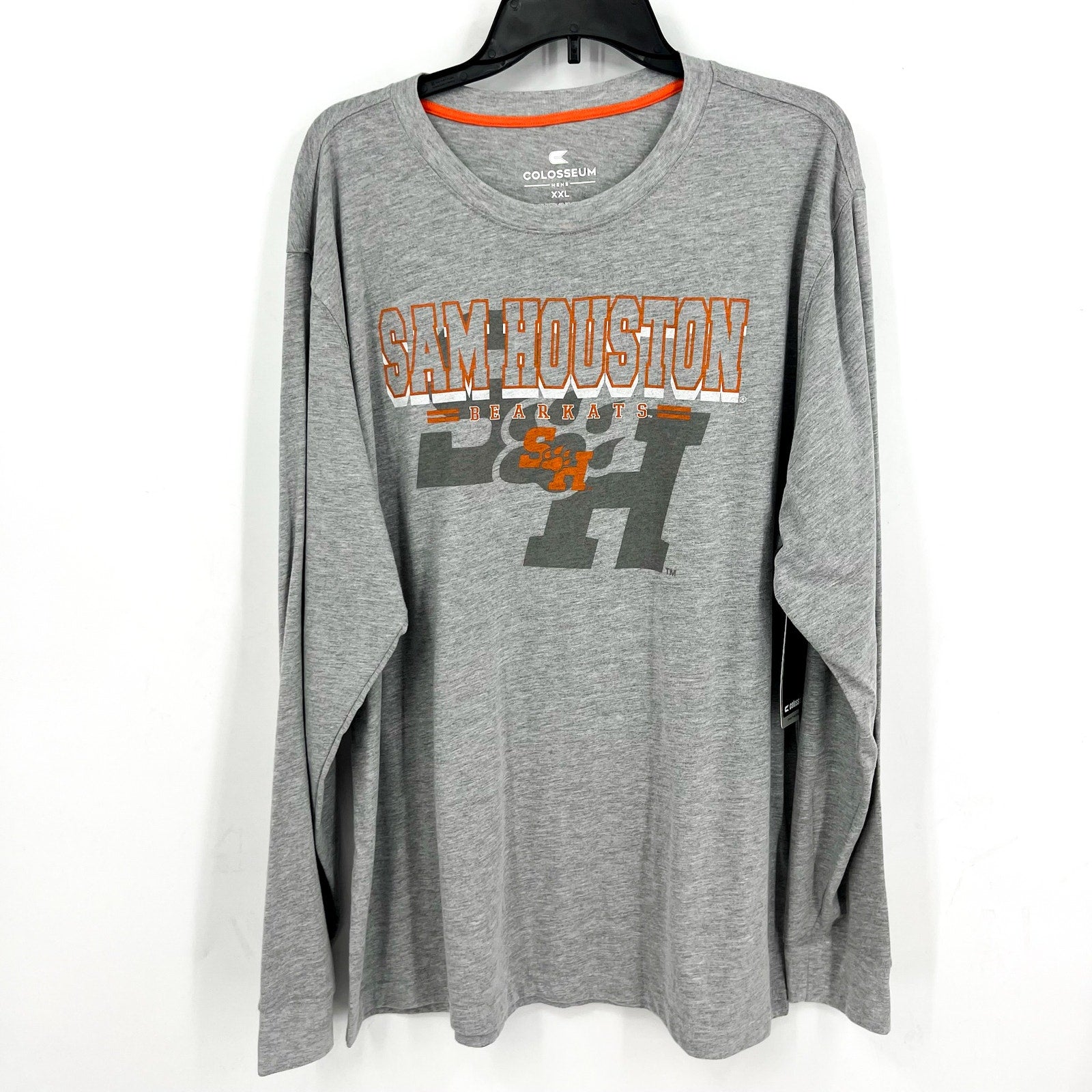 COLOSSEUM Mens Sam Houston State Bearkats T-Shirt XXL Grey Long Sleeve NWT