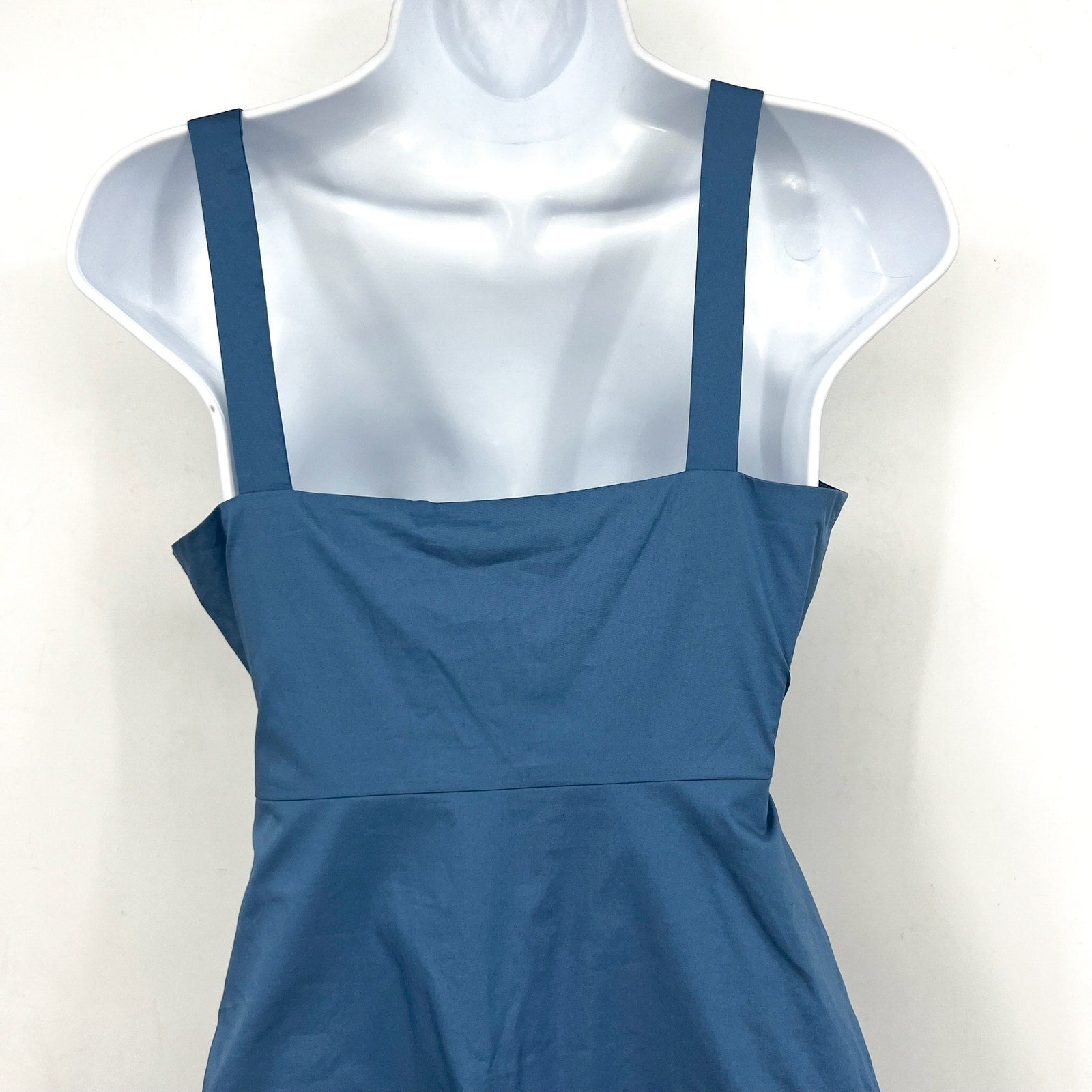 LAUREN RALPH LAUREN Tie-Front Tiered Midi Dress Size 0 Blue Sundress Tank NWT