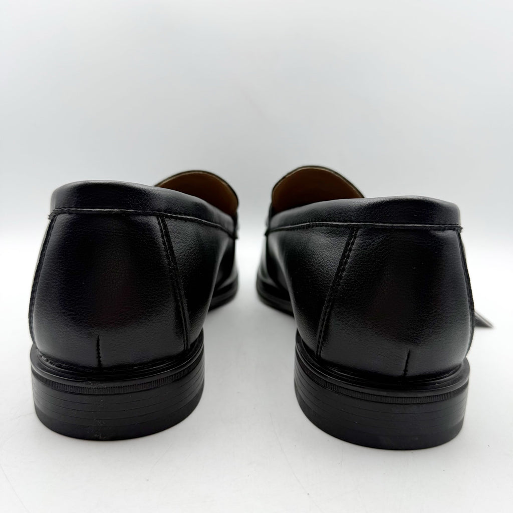 Vance Co. Mens Phineas Penny Loafers SIZE 11 WIDE EU 44 Black Leather NWOB