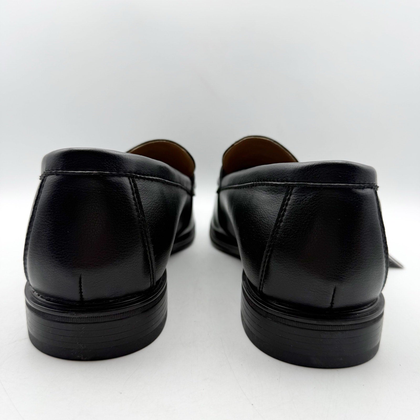 Vance Co. Mens Phineas Penny Loafers SIZE 11 WIDE EU 44 Black Leather NWOB