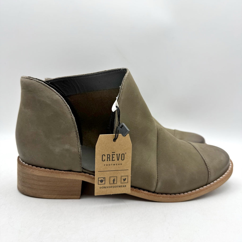 Crevo Womens Coralie Ankle Bootie US 8 EU 38.5 Green Leather NWOB