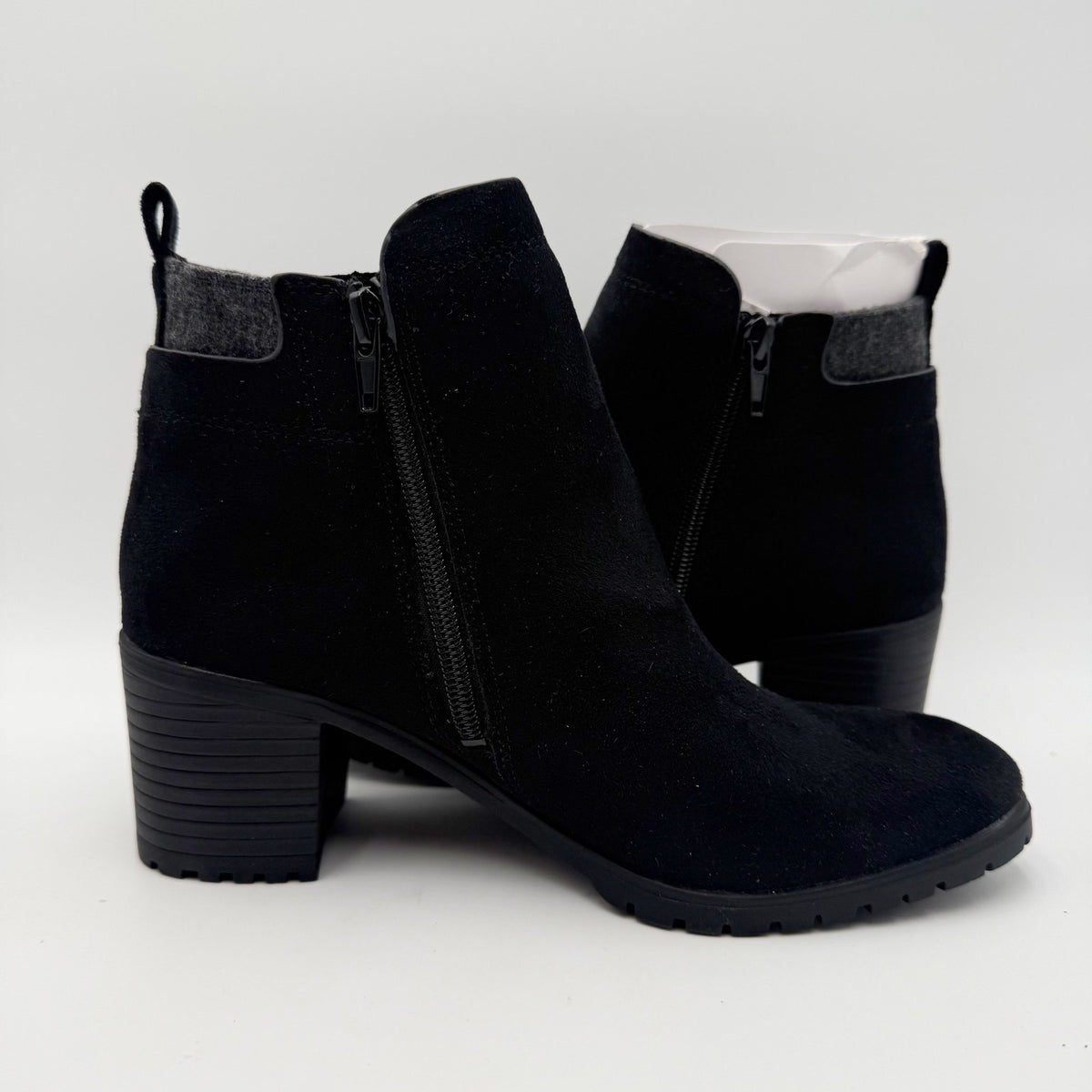 LifeStride Womens Maggie Ankle Booties Size 7 Wide EU 37 Black NWOB