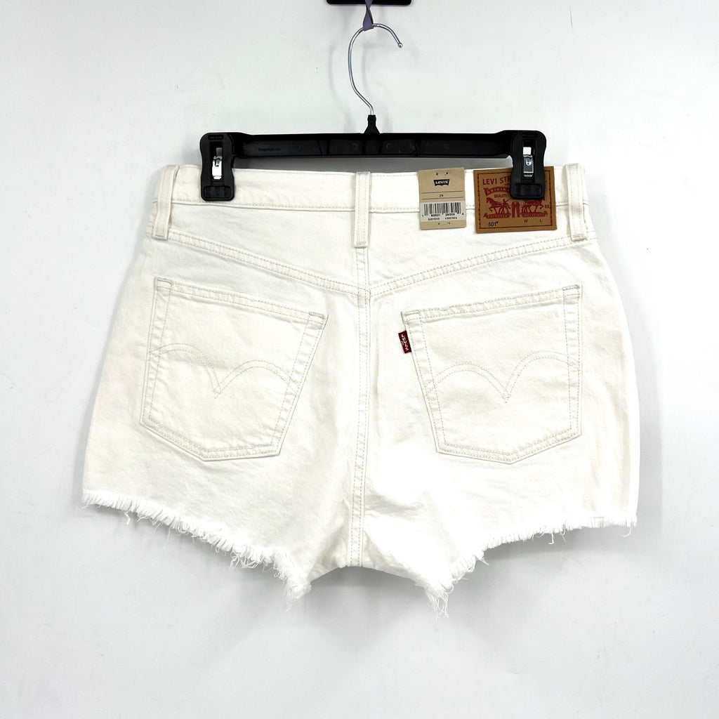 LEVI'S Womens 501 Original Fit Denim Shorts Size 29 US 8 White 56327-0248 NWT