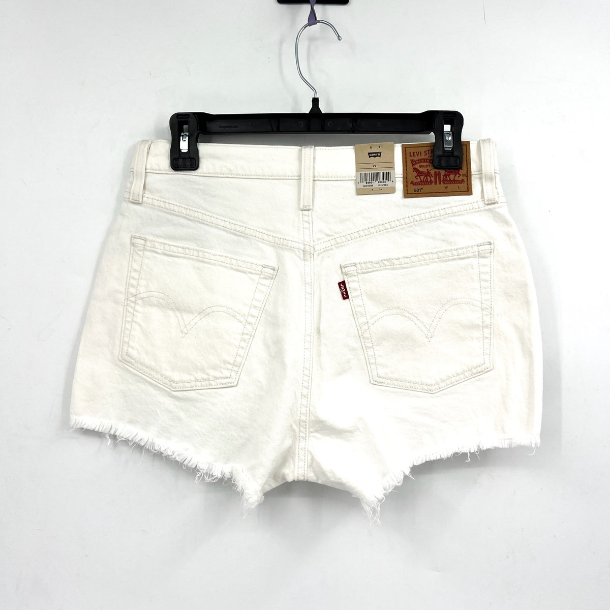 LEVI'S Womens 501 Original Fit Denim Shorts Size 29 US 8 White 56327-0248 NWT