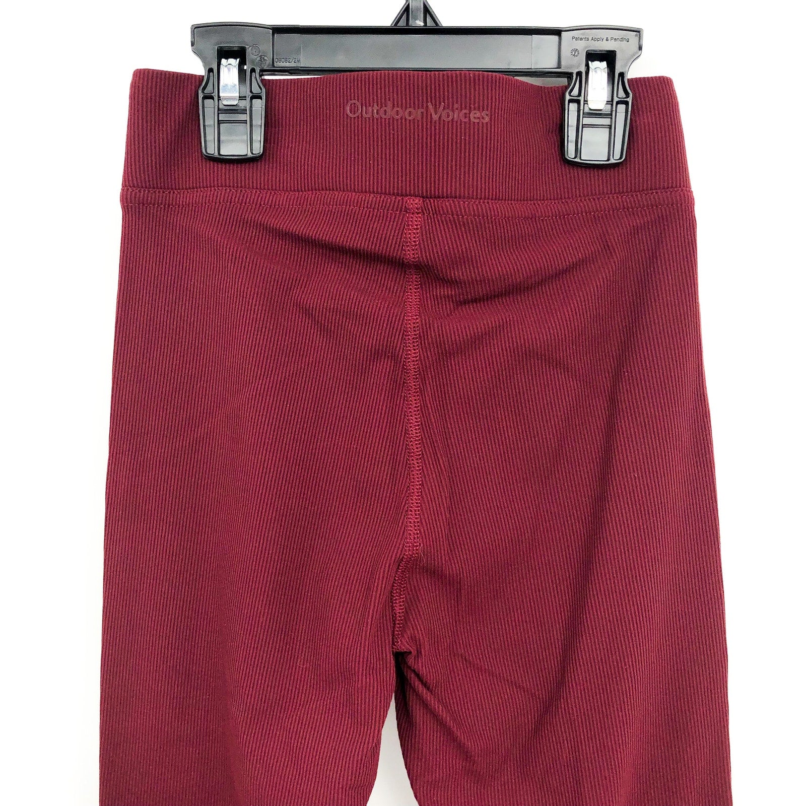 OUTDOOR VOICES Womens Kick Flare Pants XXS Red Shiraz Superform Rib NWT
