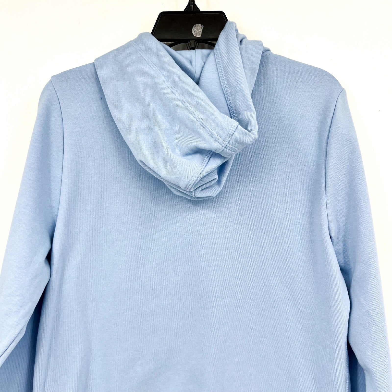 TOMMY HILFIGER Women's Flag Zip Hoodie Sweatshirt Medium Light Blue NWT