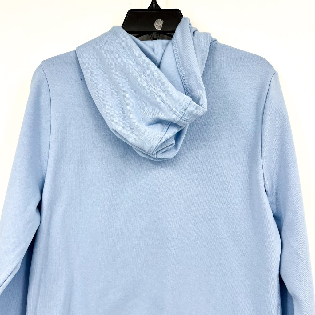 TOMMY HILFIGER Women's Flag Zip Hoodie Sweatshirt Medium Light Blue NWT