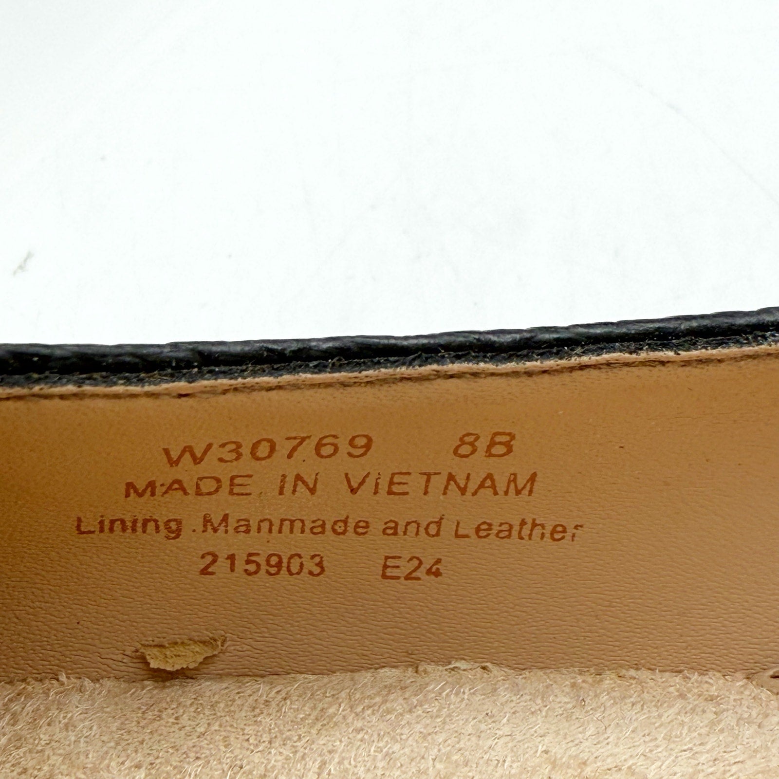 Cole Haan Womens The Go-To Slingback Pump US 8 B Black Leather Lizard Print NWOB