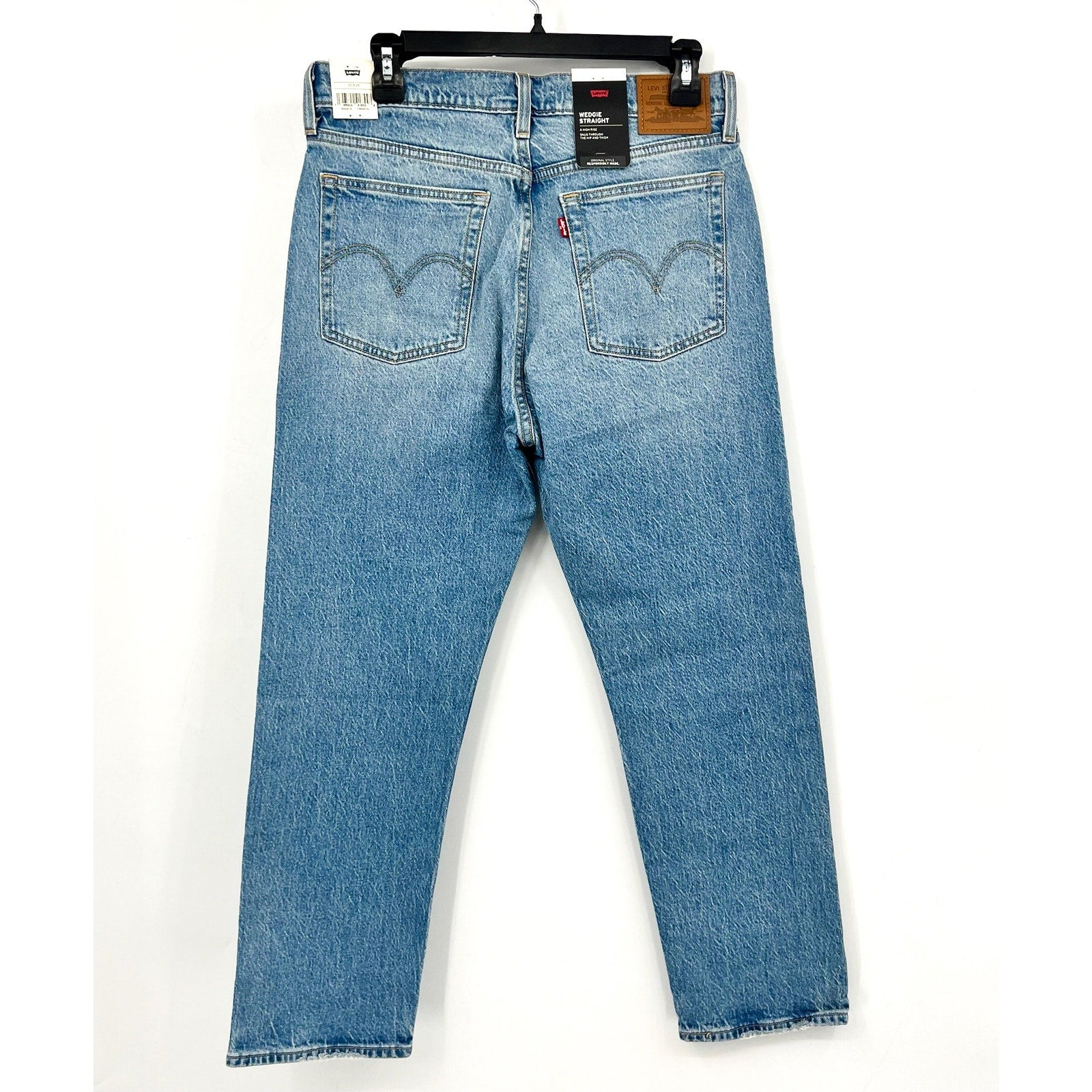 LEVI'S Womens Wedgie Straight Jeans 30x28 US 10 Calling All Blue 34964-0178 NWT