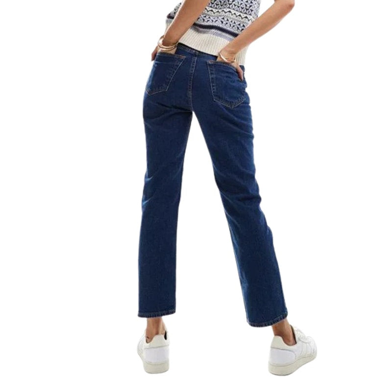 ABERCROMBIE & FITCH Women Ultra High Ankle Straight Jeans Size 36 US 22 Blue NWT