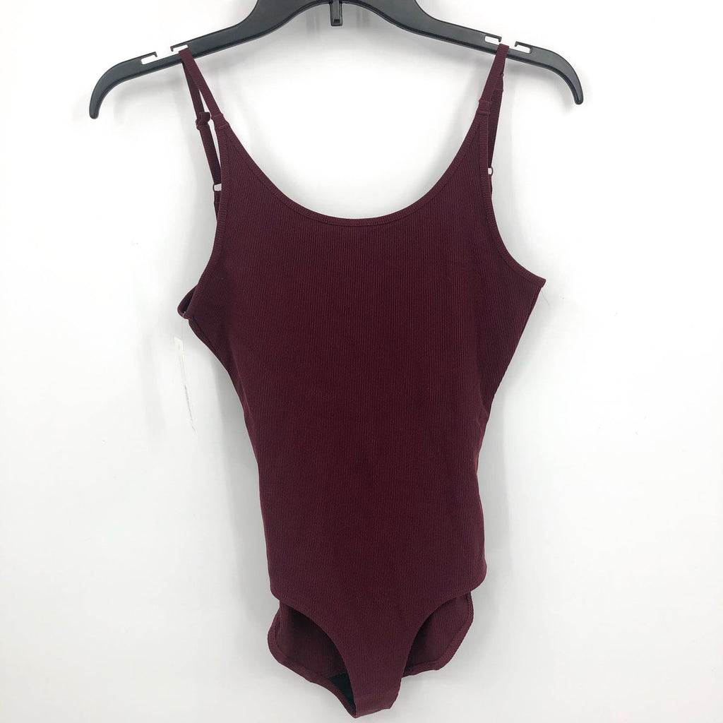 OUTDOOR VOICES Womens Leotard Bodysuit XS Shiraz Red SuperForm Rib Tank NWT