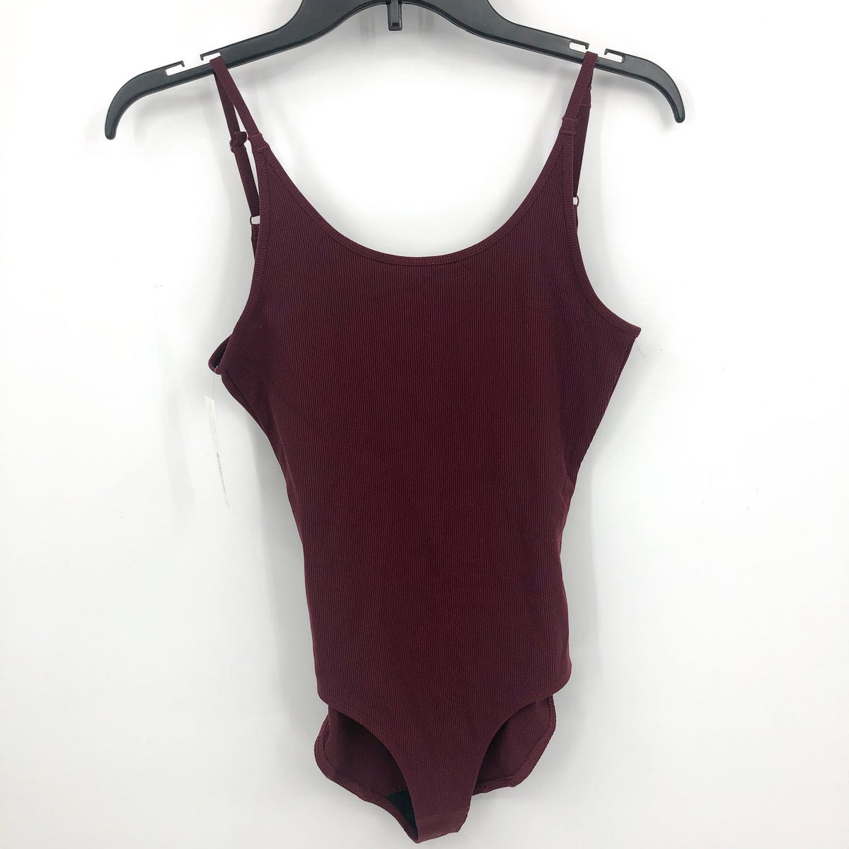 OUTDOOR VOICES Womens Leotard Bodysuit XS Shiraz Red SuperForm Rib Tank NWT