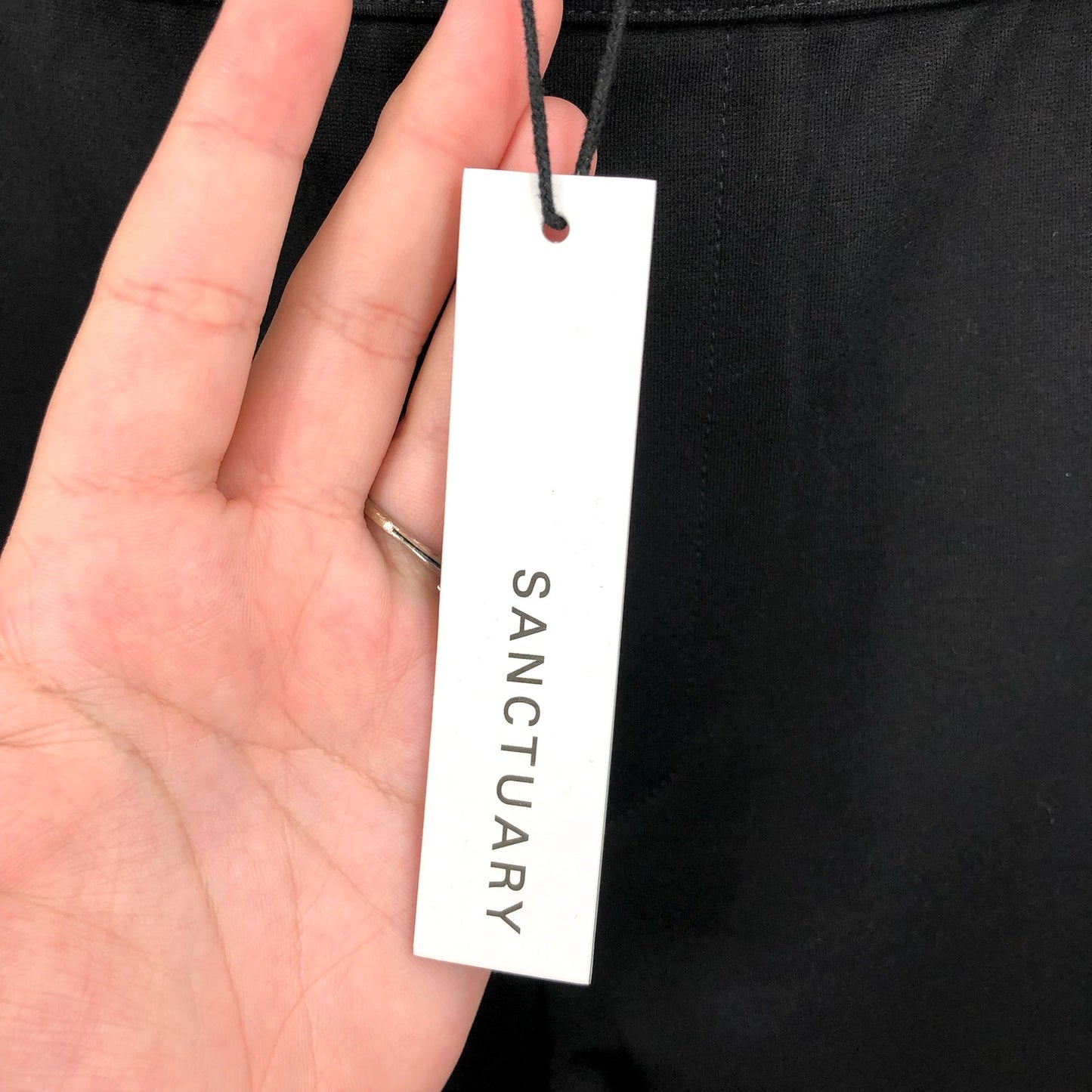 SANCTUARY Womens Runway Ponte Pants XL US 12 Black Pull-On Wide Leg Trouser NWT