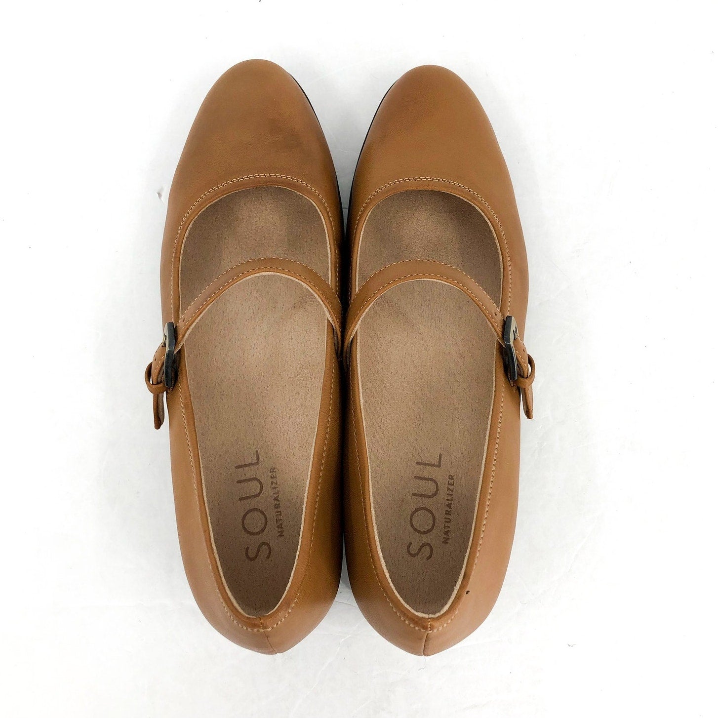 Soul Naturalizer Womens Ramona Mary Jane Flats US 7.5 Wide Brown Leather NIB