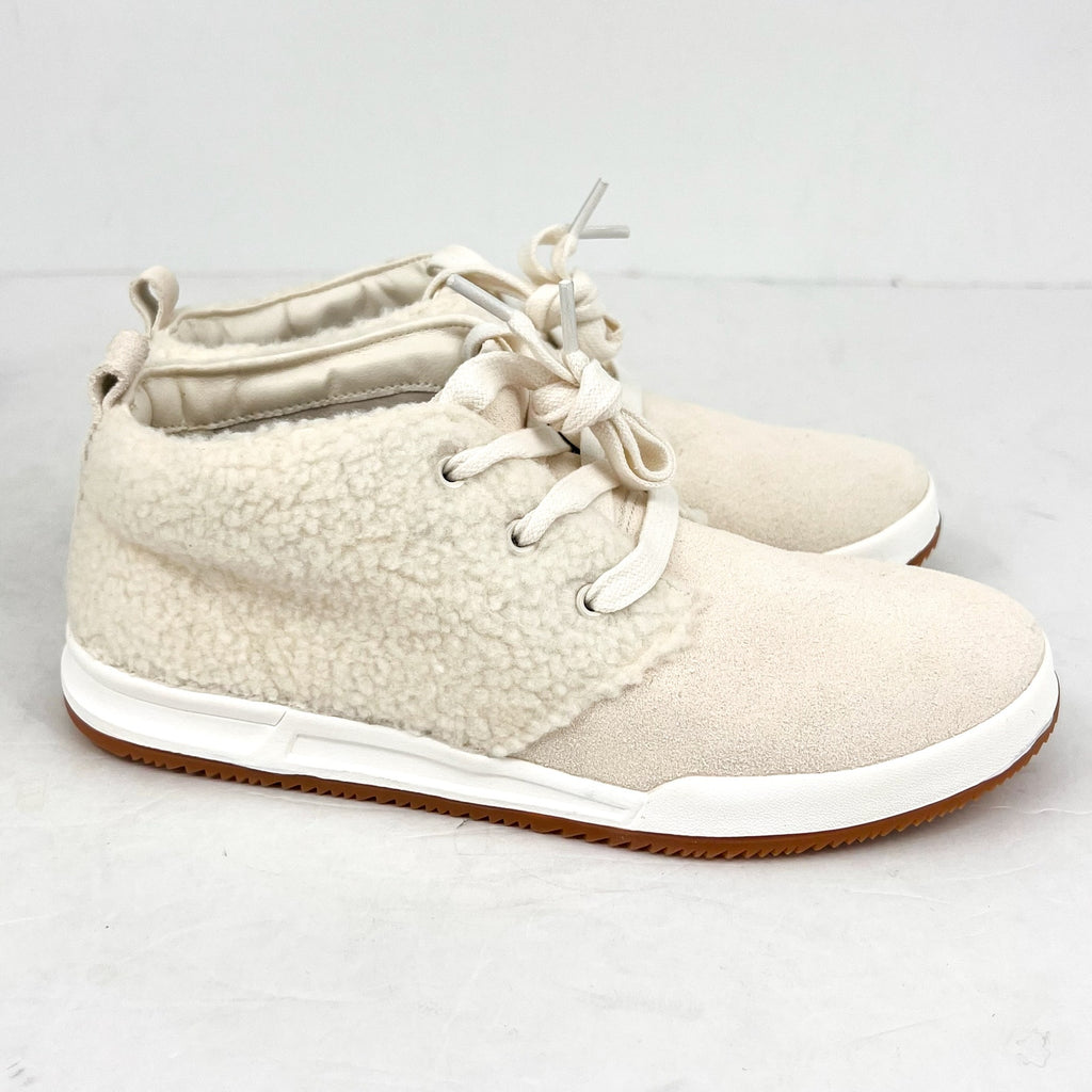 WALK WITH ME COLDWATER CREEK Highlands Sherpa Casual Sneakers 7.5M Cream NIB