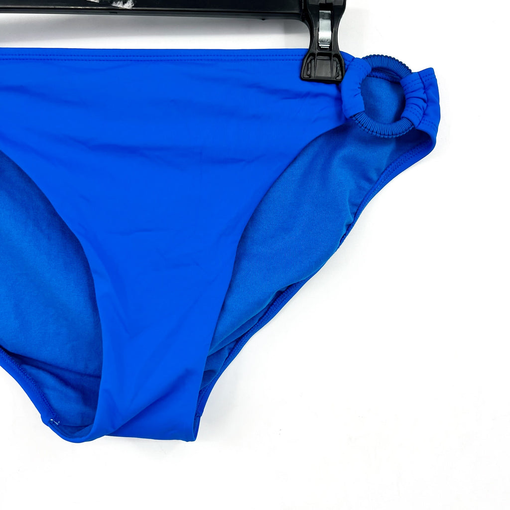 LAUREN RALPH LAUREN Macrame-Ring Hipster Bikini Bottoms Size 8 Blue NWT