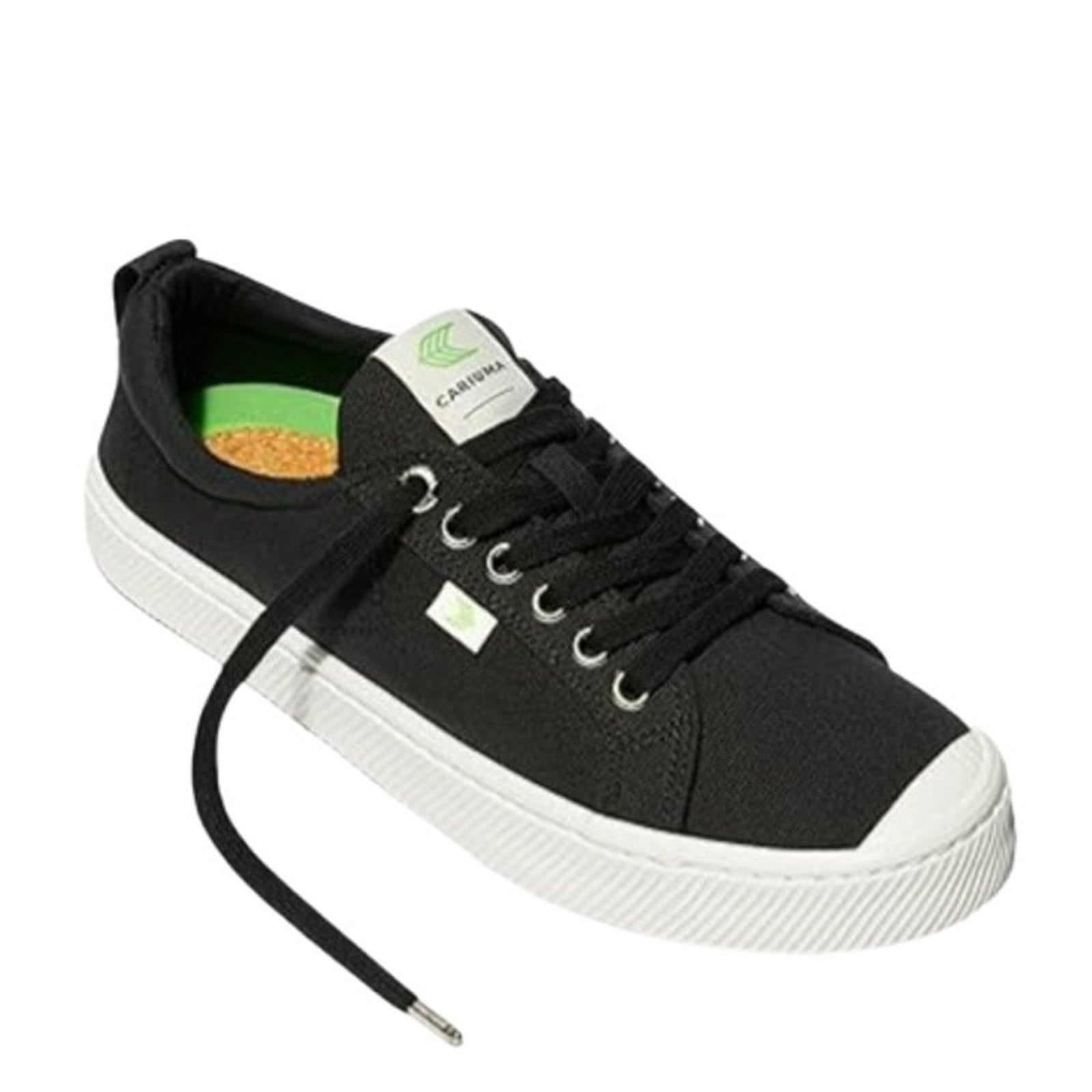 Cariuma OCA Low Top Sneakers Men's 8 Women's 9.5 Black Canvas Organic Cotton NIB