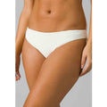 PRANA Women's Gemma Bikini Bottom Small White Horchata Ottoman Low Rise NWT