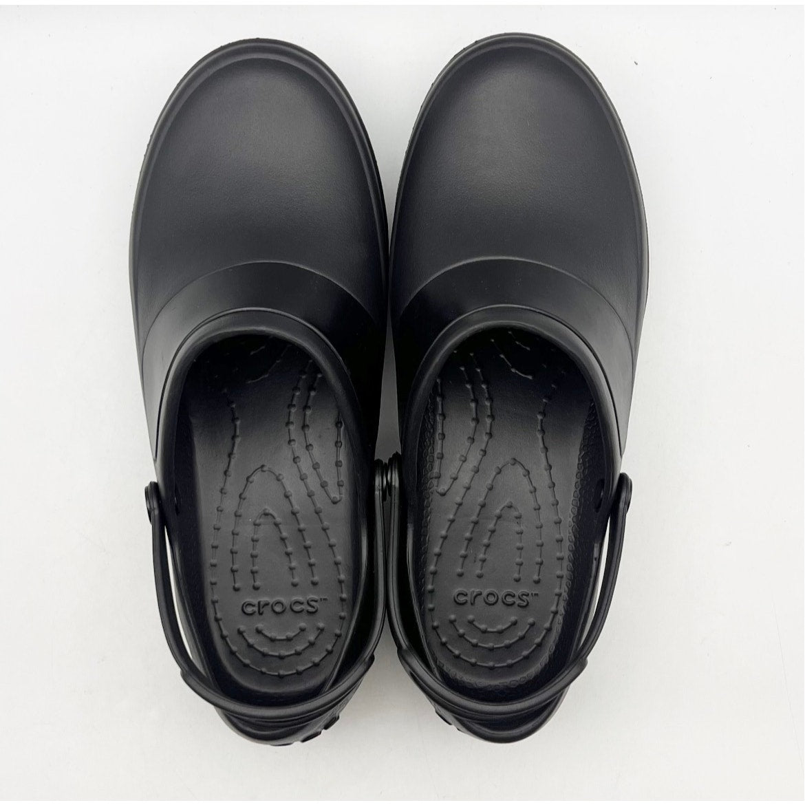 Crocs Women's Mercy Work Clogs Size 9 Black Slip On Slip Resistant NWOB
