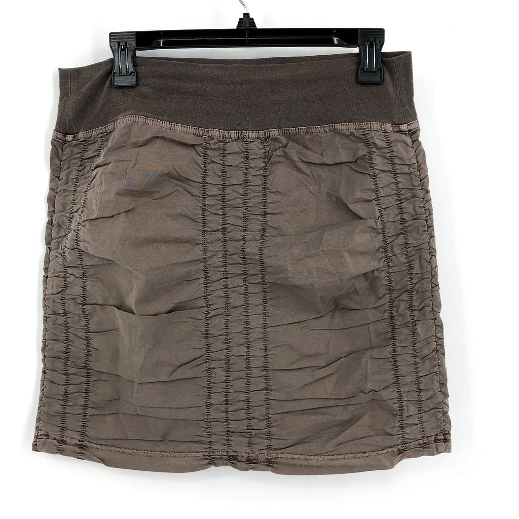 XCVI Women's The Solid Trace Skirt Medium Brown Mink Pull-On Casual NWT