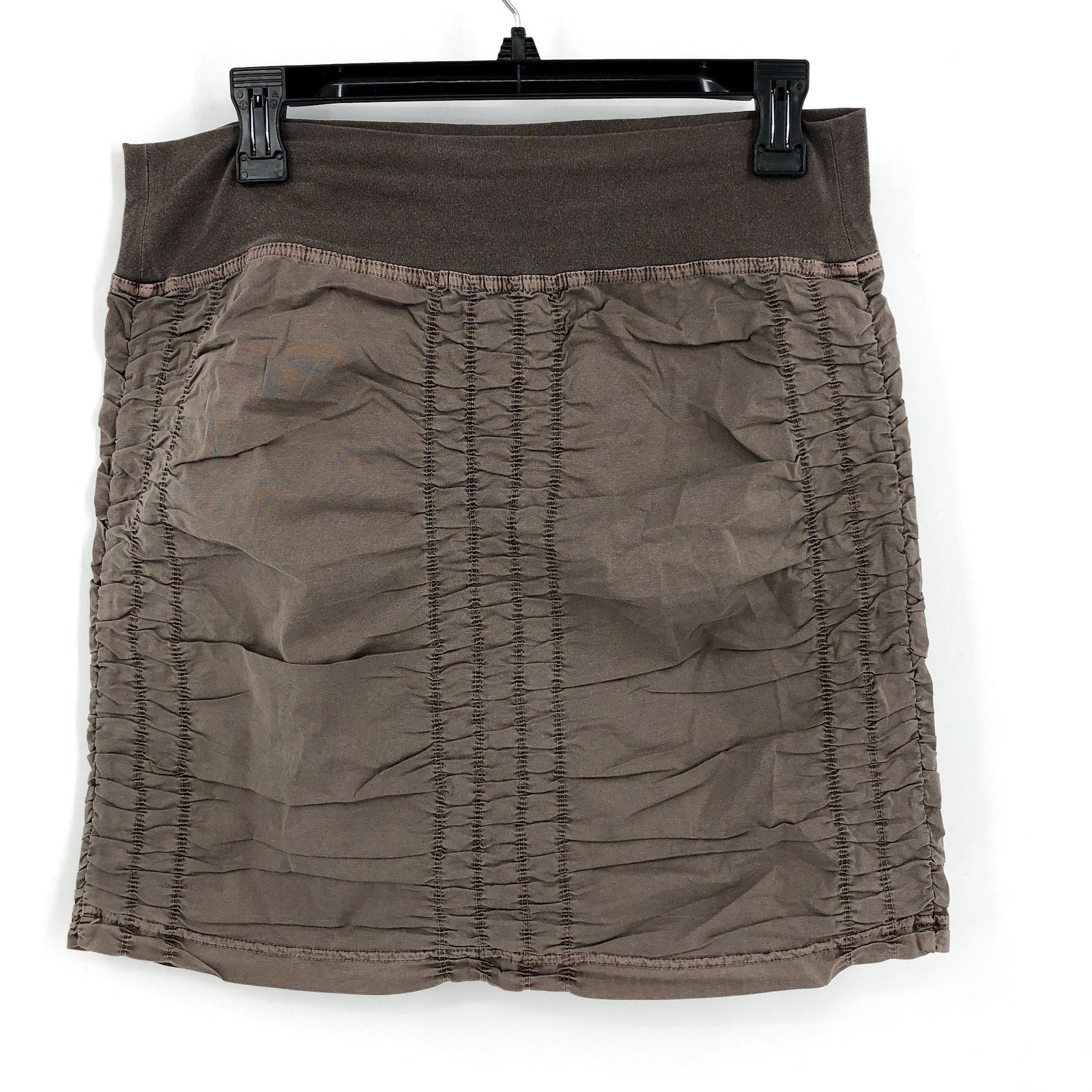 XCVI Women's The Solid Trace Skirt Medium Brown Mink Pull-On Casual NWT