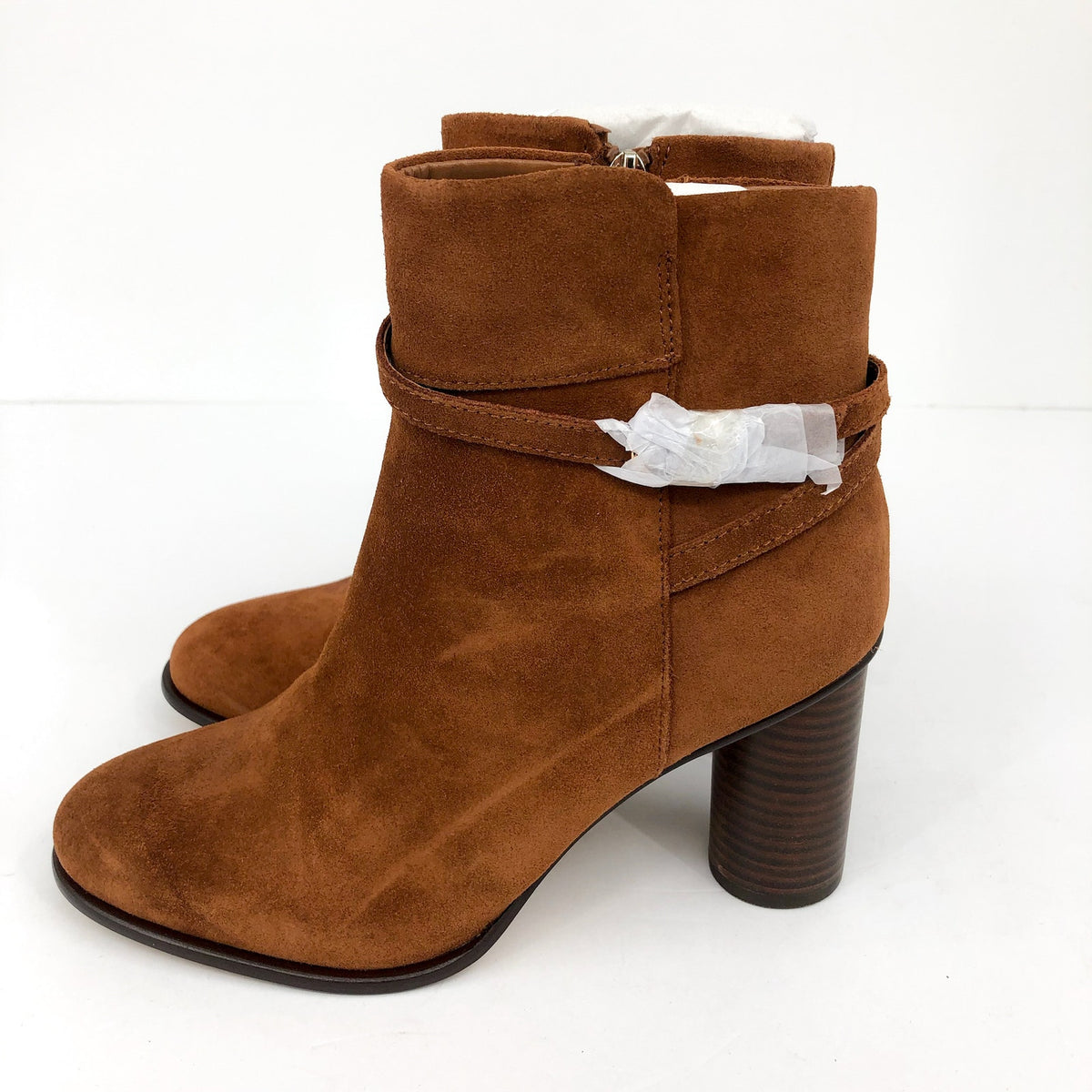 DRAPER JAMES Womens Tegan Ankle Boot Size 8 Cognac Brown Leather NWOB