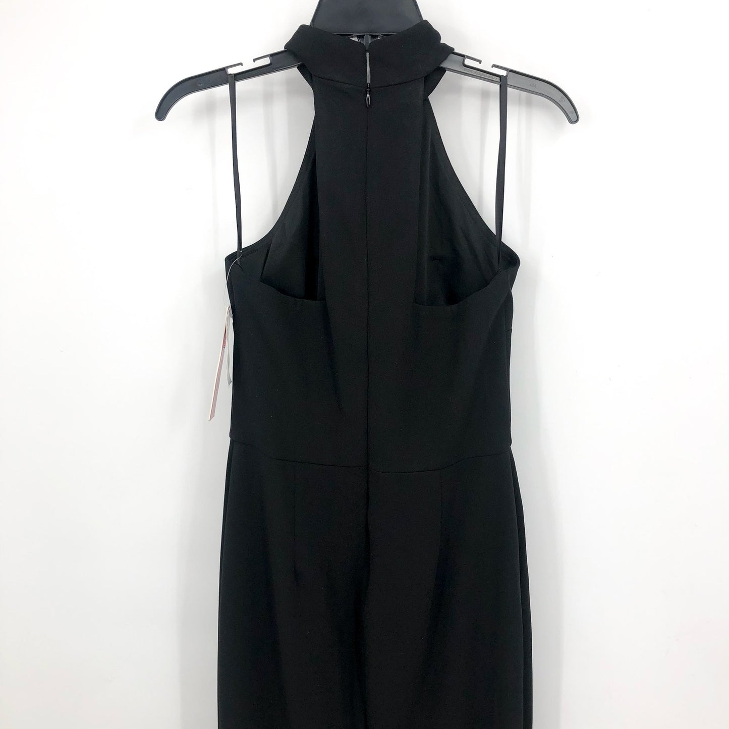 AQUA FORMAL Women's Halter Neck Slit Maxi Gown Size 4 Black Sleeveless NWT