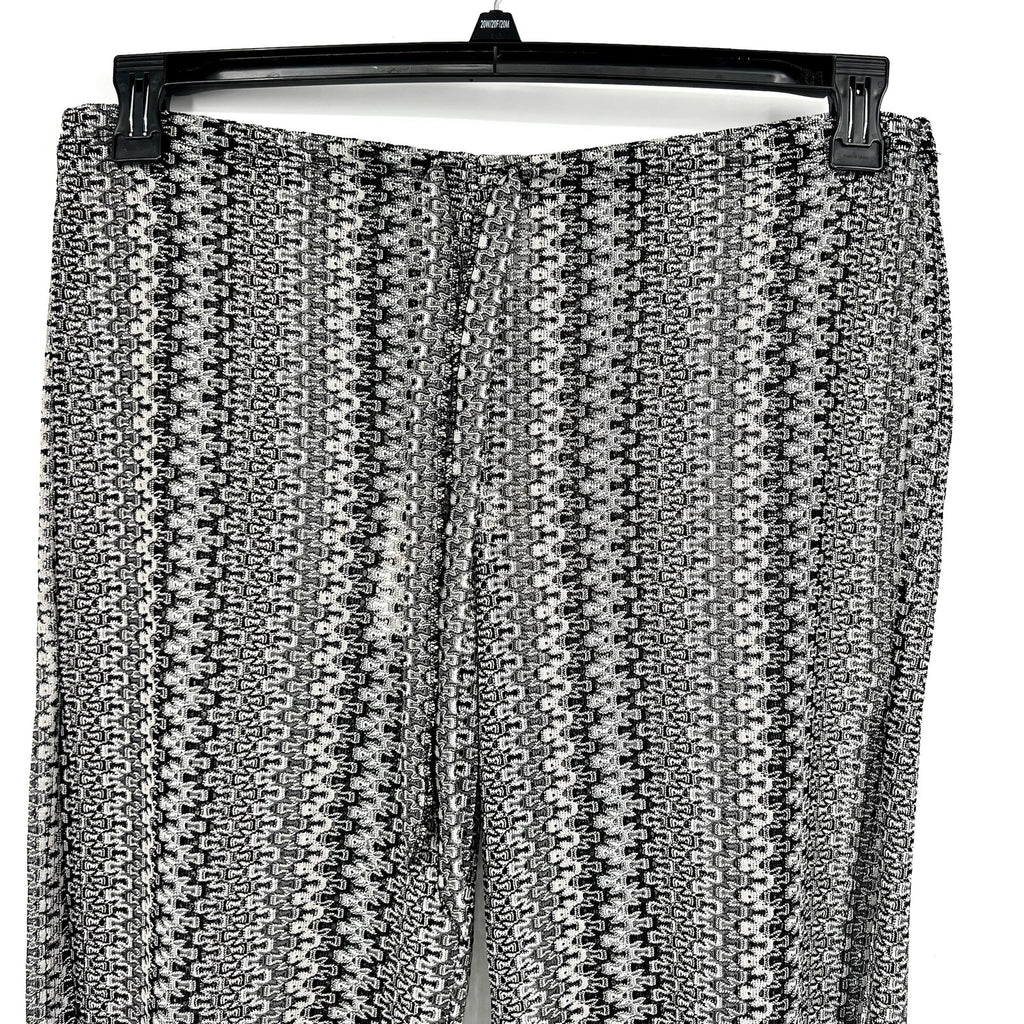 BECCA Women's Granite Bay Crochet Cover-Up Pants Medium Black Split-Leg NWT