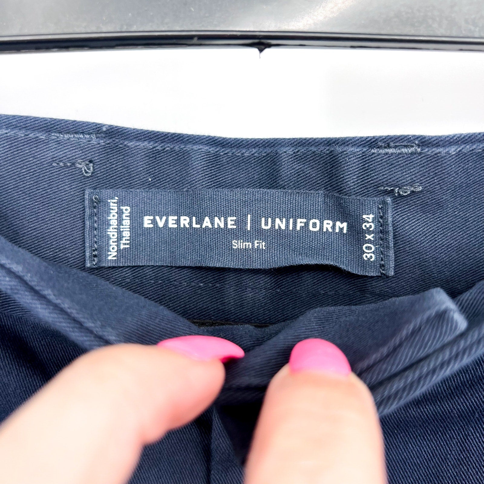 EVERLANE Men's Uniform Performance Chino 30x34 Navy Blue Slim Fit Pants NWT