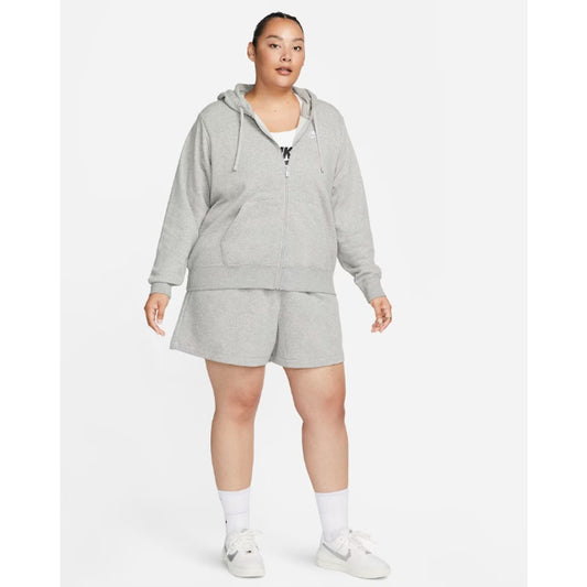 NIKE Womens Sportswear Club Fleece Full-Zip Hoodie 2X Grey Sweatshirt NWT