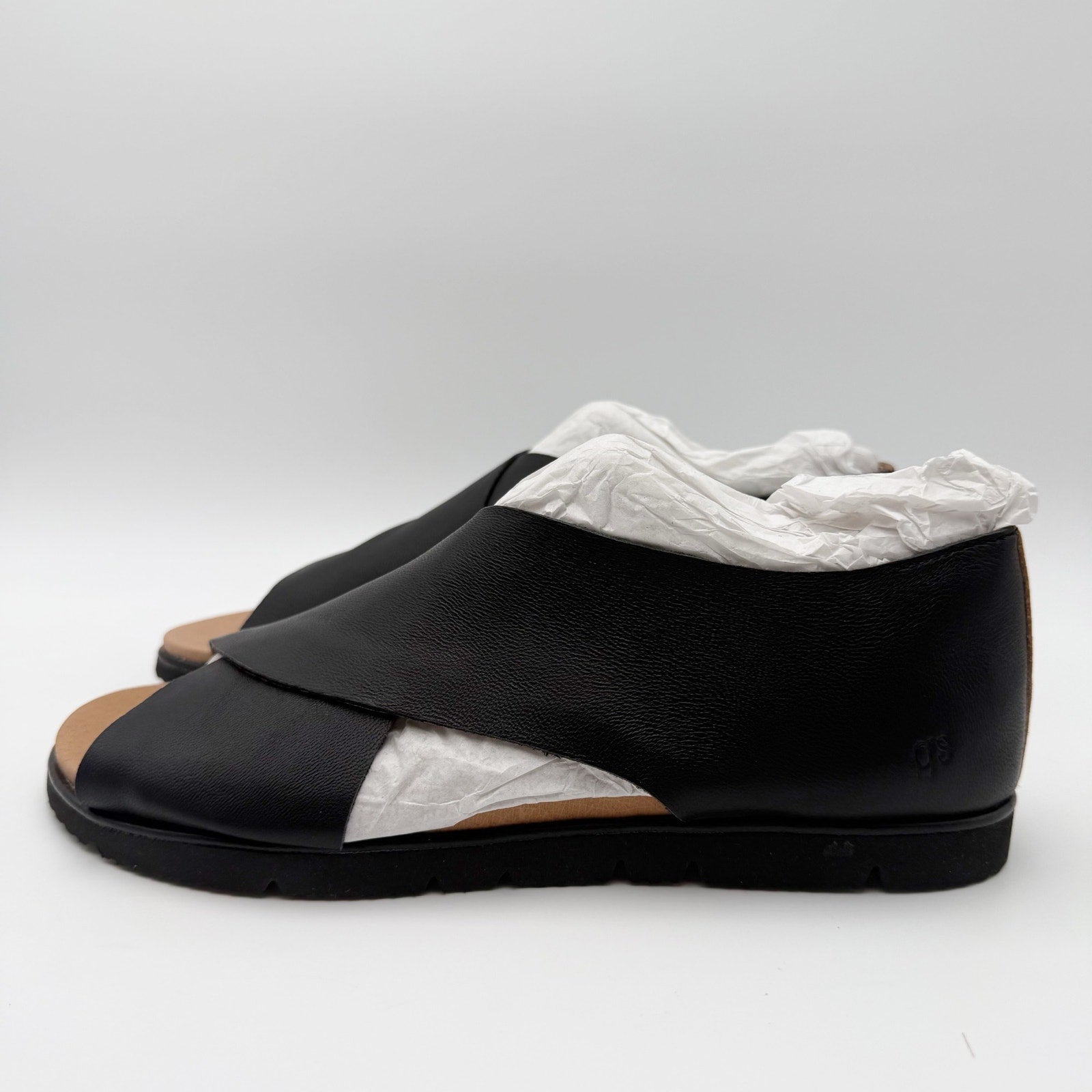 Gentle Souls Kenneth Cole Womens Leslie Sandals Size 8.5 Black Leather NIB
