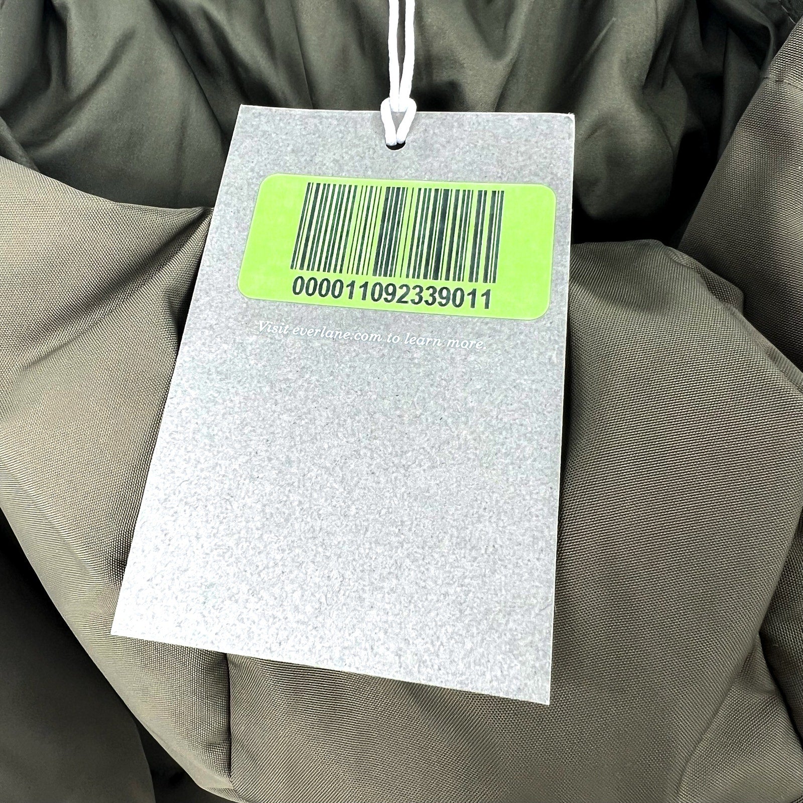 EVERLANE Women's The ReNew Long Puffer Jacket XS Army Green Hood Coat NWT