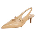 Franco Sarto Womens Khloe Slingback Pumps Size 8 Nude Beige Patent Leather NWOB