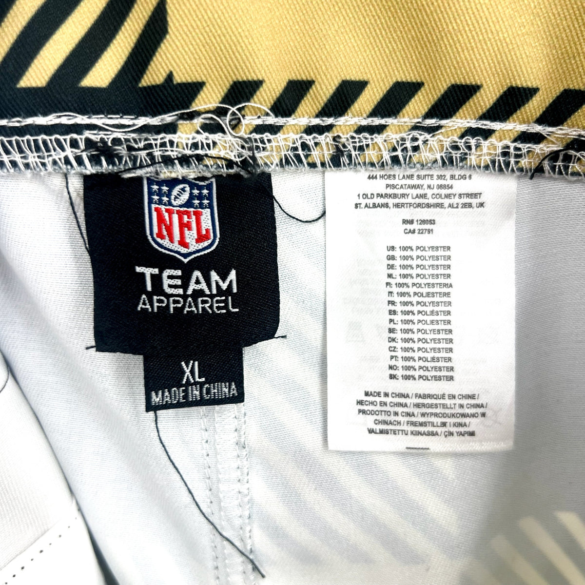 NFL TEAM APPAREL Mens New Orleans Saints Logo Bib Overalls XL Black Gold NWT