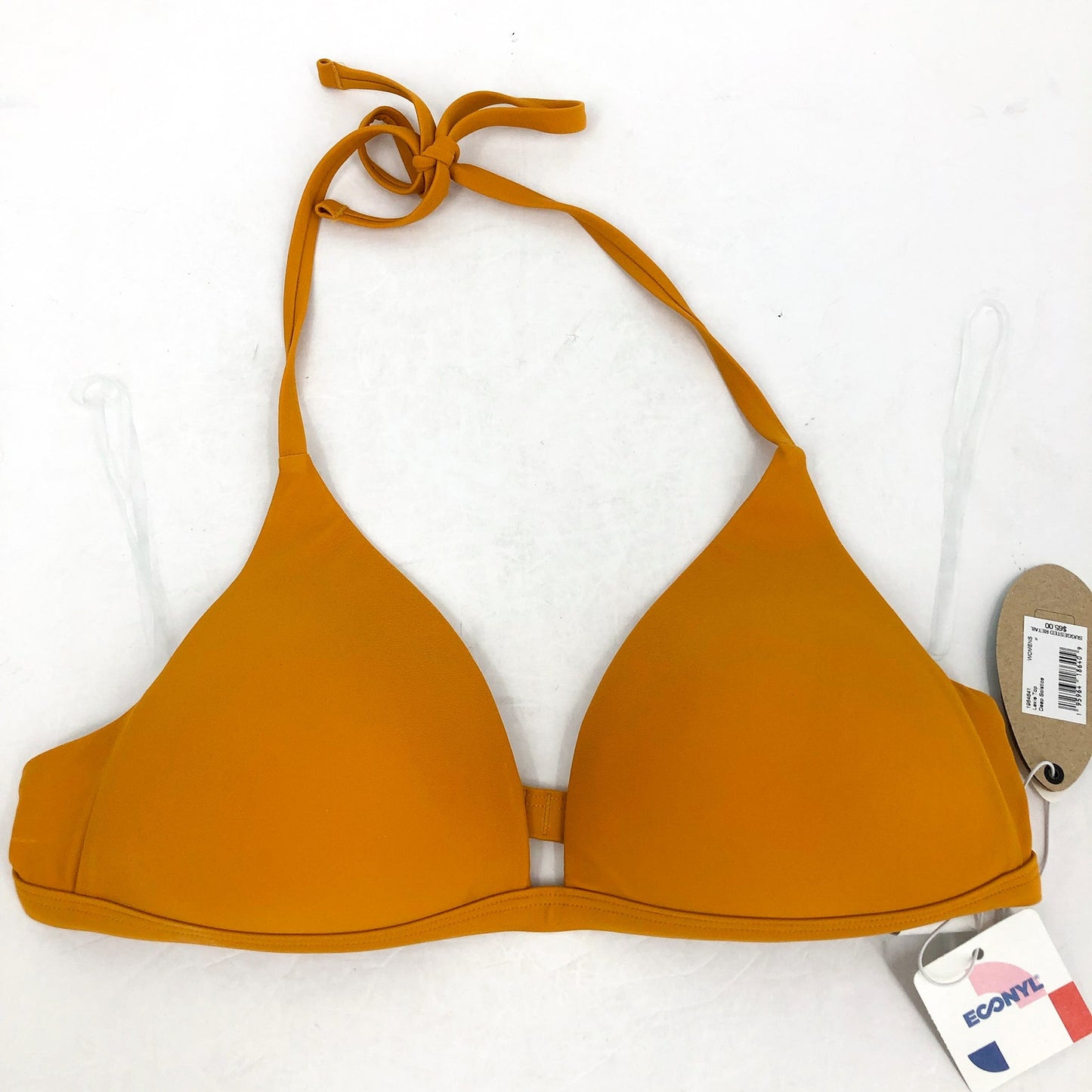 PRANA Women's Lexie Halter Bikini Top Size XS Gold Deep Solstice UPF 50+