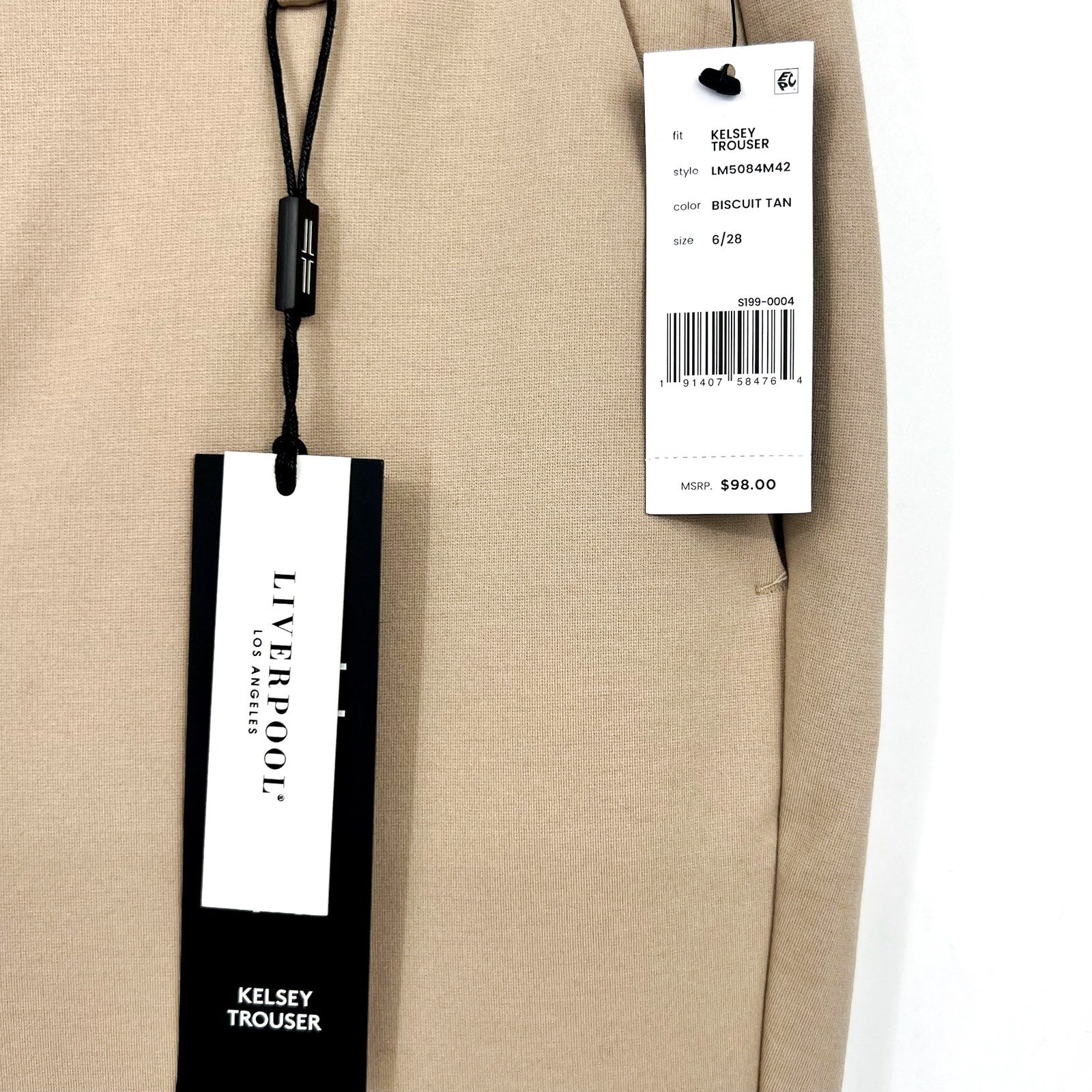 LIVERPOOL Women's Kelsey Knit Trouser Size 6 - 28 Biscuit Tan Super Stretch NWT