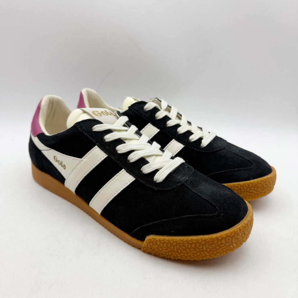 Gola Womens Elan Casual Sneakers Size 6.5 EU 37.5 Black White Fuchsia NIB