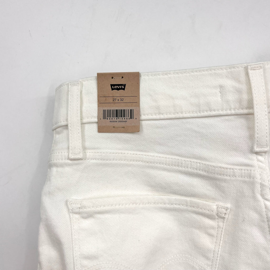 LEVI'S Women's 314 Shaping Straight Jeans 27x32 US 4 Clean White Stretch NWT