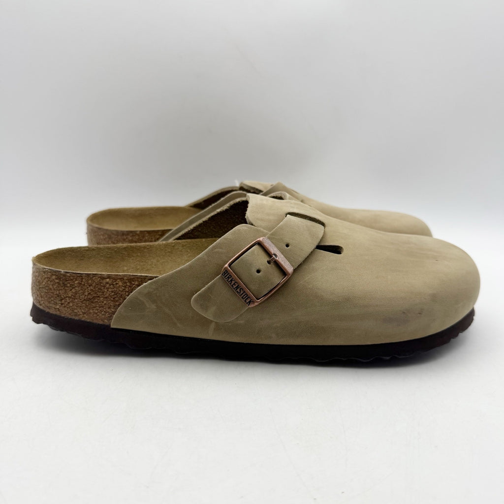 Birkenstock Womens Boston Soft Footbed Clogs EU 40 US 9 Brown Suede Slip On NWT