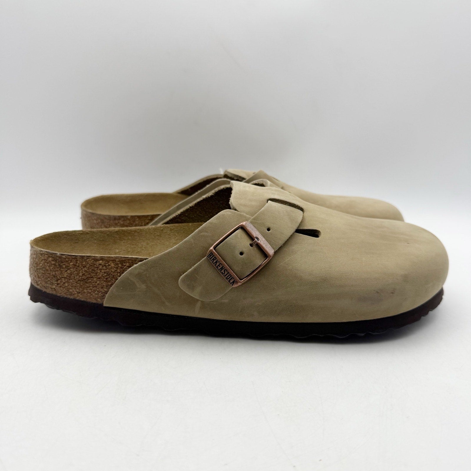Birkenstock Womens Boston Soft Footbed Clogs EU 40 US 9 Brown Suede Slip On NWT