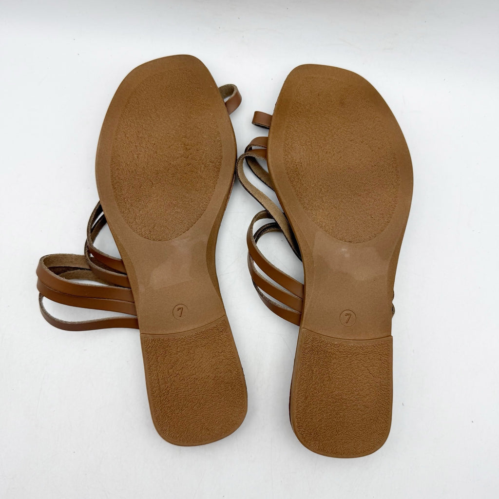 Seychelles Womens Summer Rain Sandals US 7 EU 38 Brown Leather NWOB