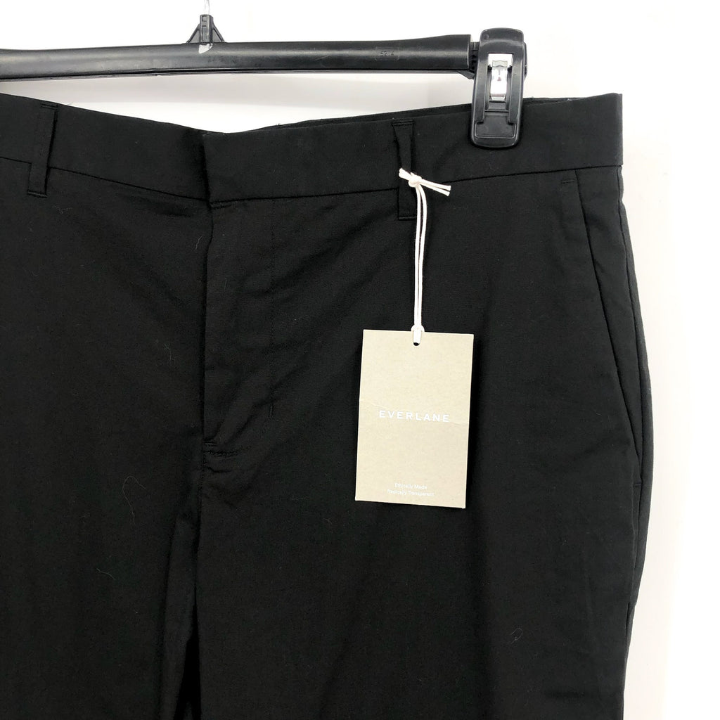Everlane Mens The Athletic Fit Air Chino Pants 34x30 Black Flat Front NWT