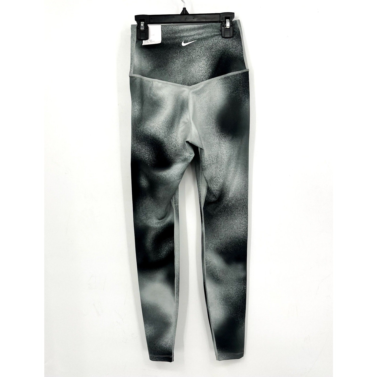 NIKE Women's One Dri Fit Leggings XS Black Print Full Length High Rise NWT