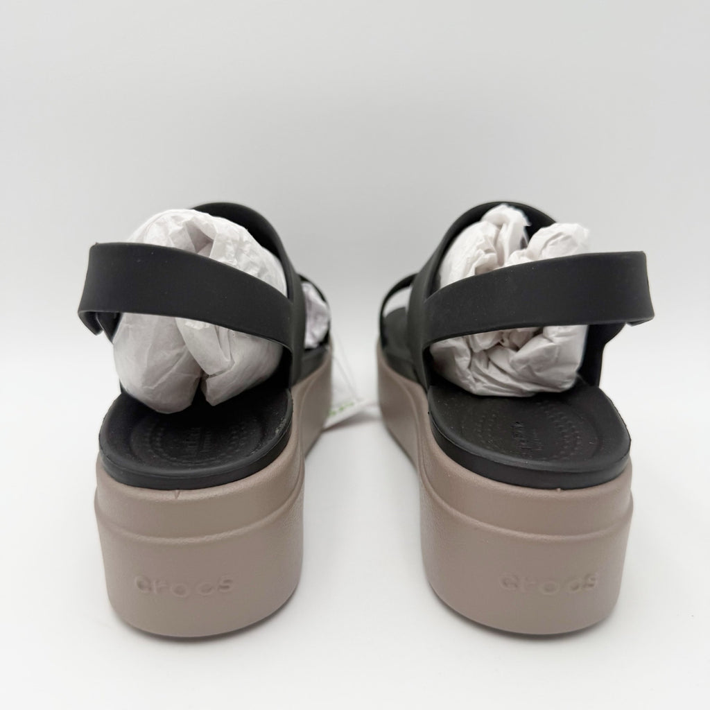 Crocs Womens Brooklyn Low Wedge Sandals Size 4 EU 33.5 Black NWT