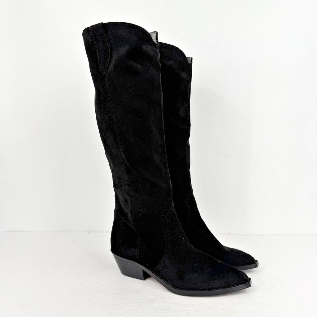 Dolce Vita Womens Kit Knee High Boots US 6.5 M EU 37 Black Fabric NWOB