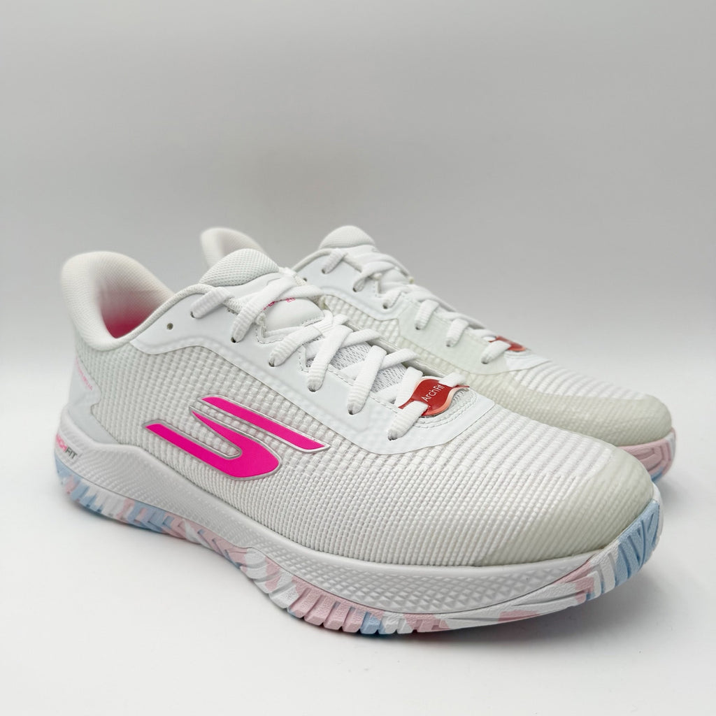 Skechers Women Viper Court 2.0 Pickleball Shoes Size 9.5 White Pink Athletic NIB